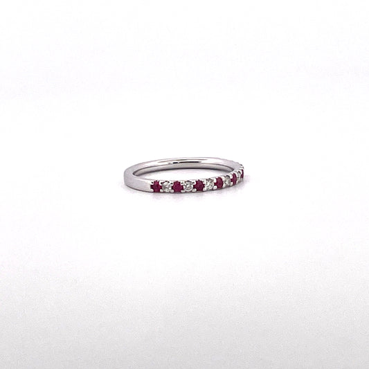 R0477 18ct Ruby/dia 0.15ct dia 0.20ct ruby f/g vs HET1023