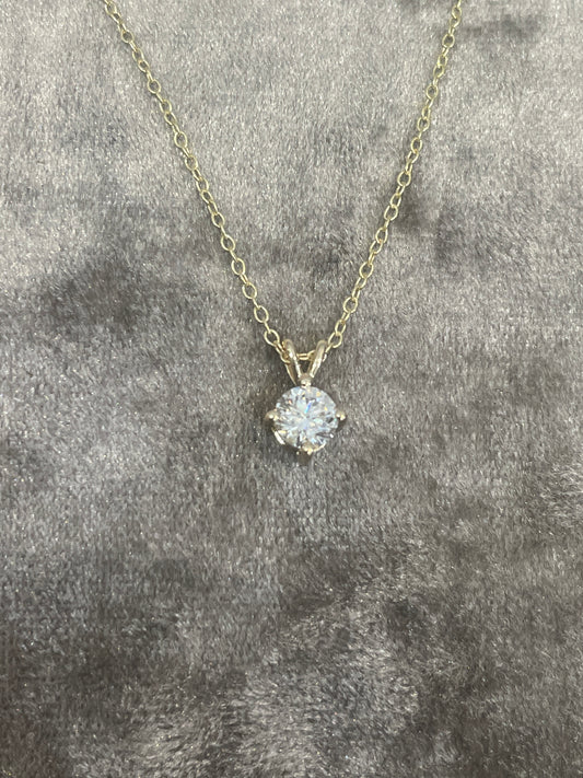 P2774 9ct Lab Grown 0.50ct Diamond pendant