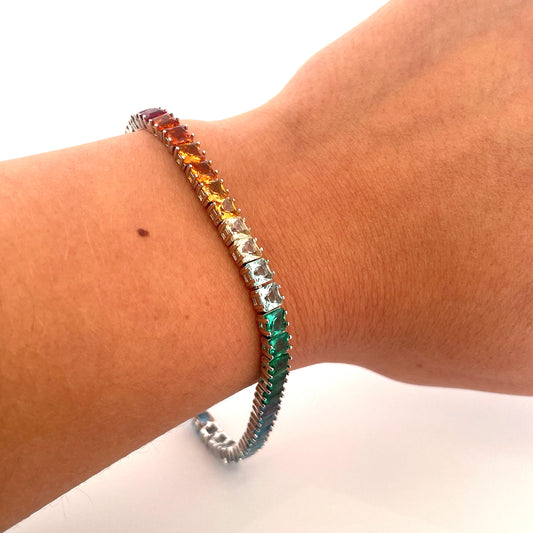 B1232 Silver Multi Colour C.Z