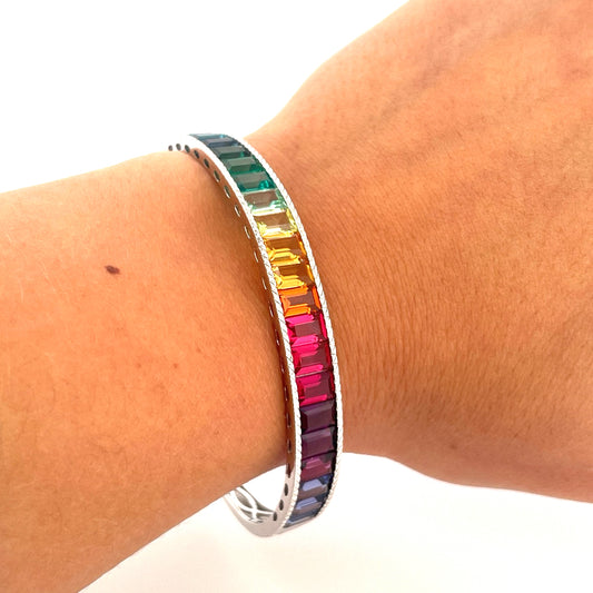 B1236 Silver rainbow channel set