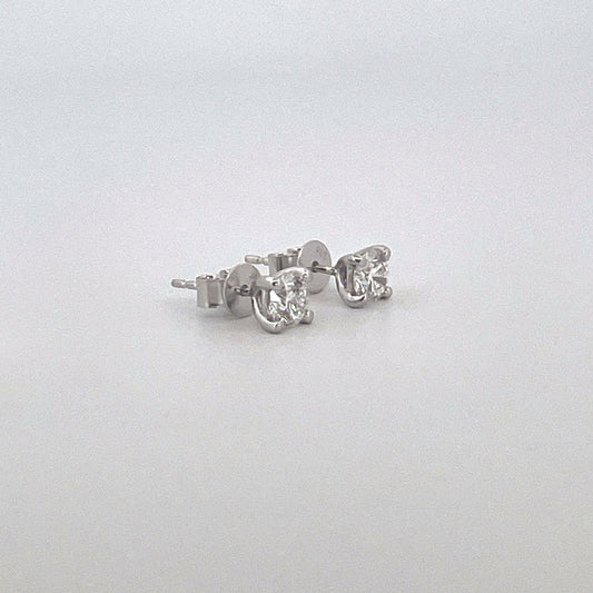 E4184 9ct white gold lab grown diamond studs