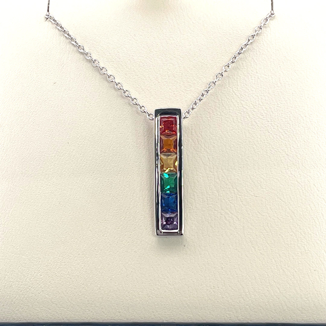 P2807 Silver rainbow c.z