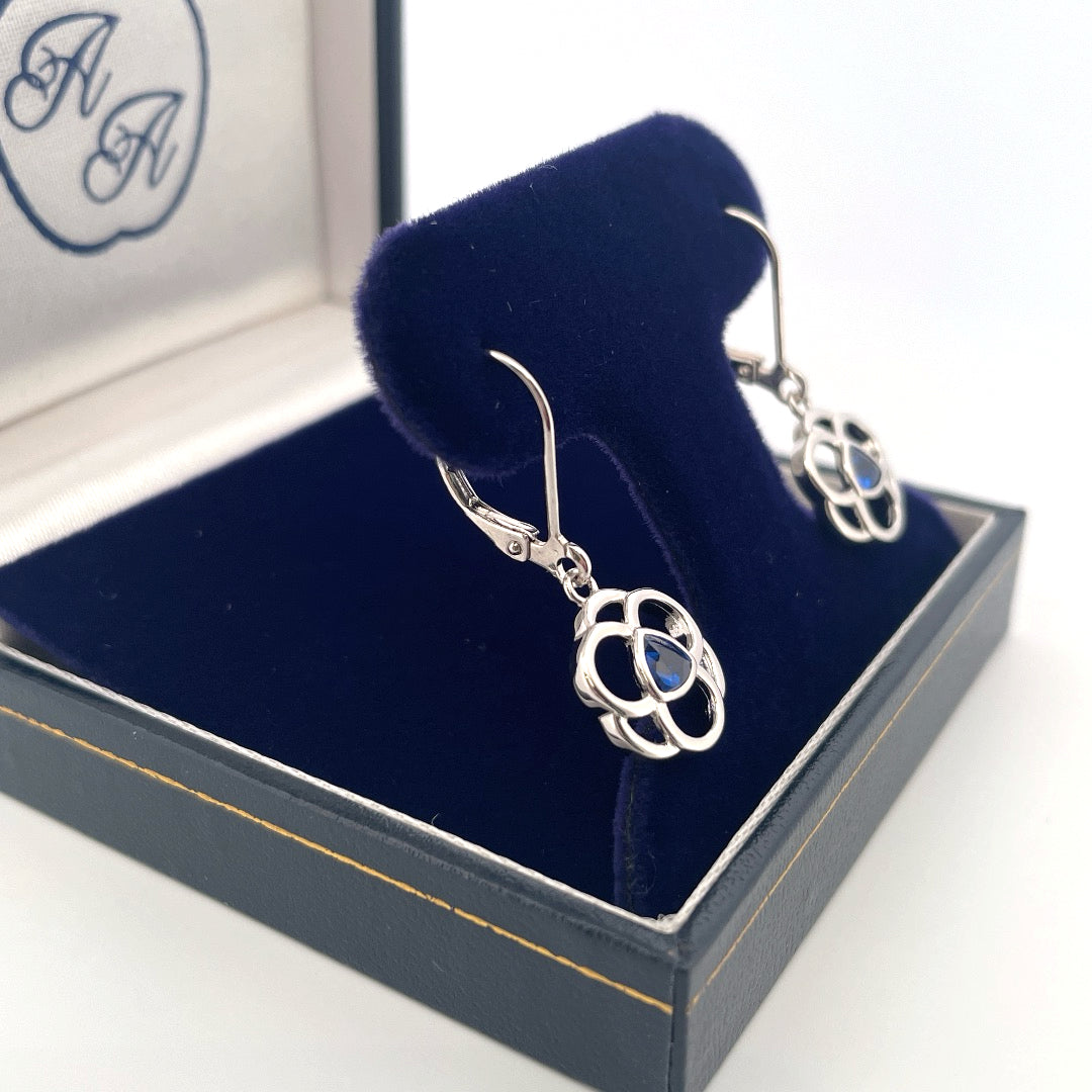 E4171 Silver blue c.z Celtic style