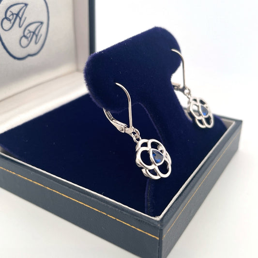 E4171 Silver blue c.z Celtic style