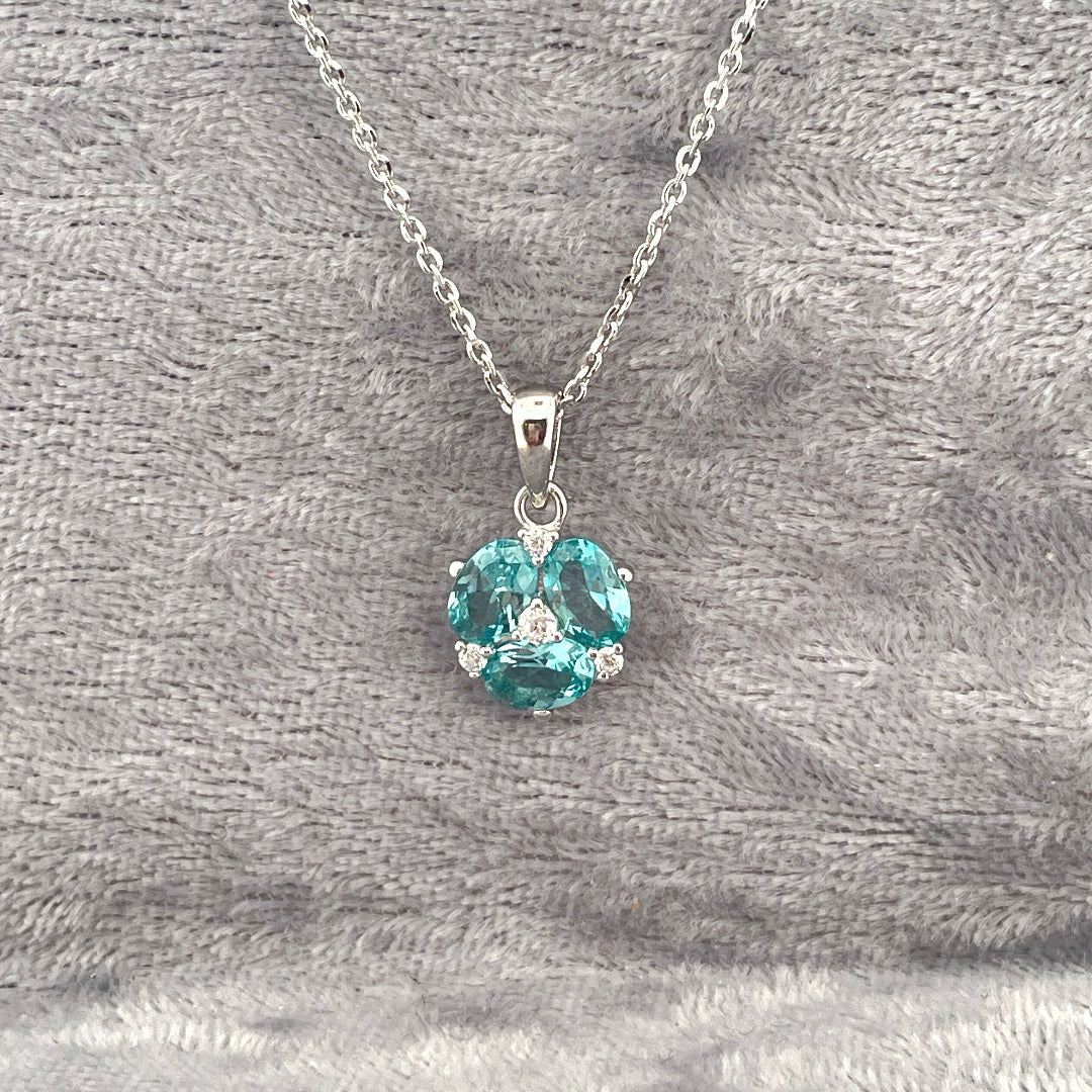 P2810 Silver blue c.z flower style