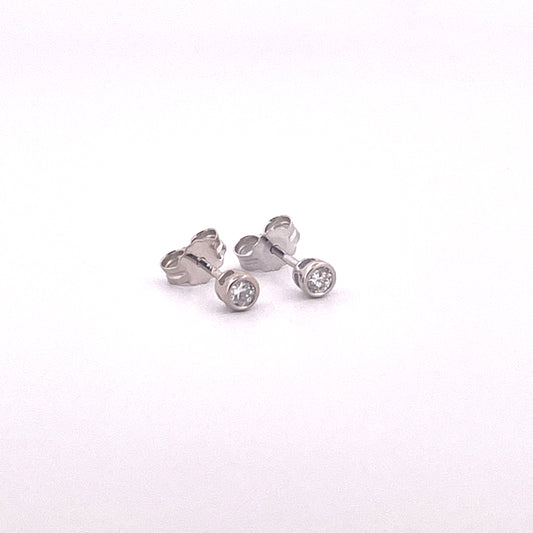 E4232 Silver lab grown Rubover studs