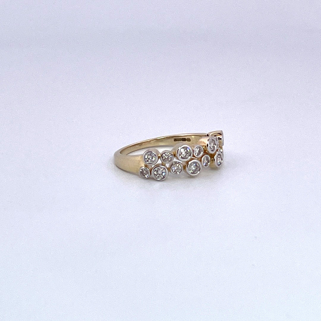 R0843 9ct 0.50ct total weight bubble ring