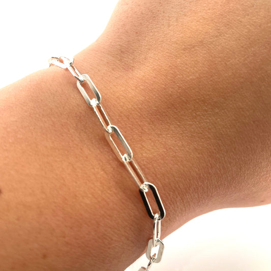 B1175 Silver rectangle link