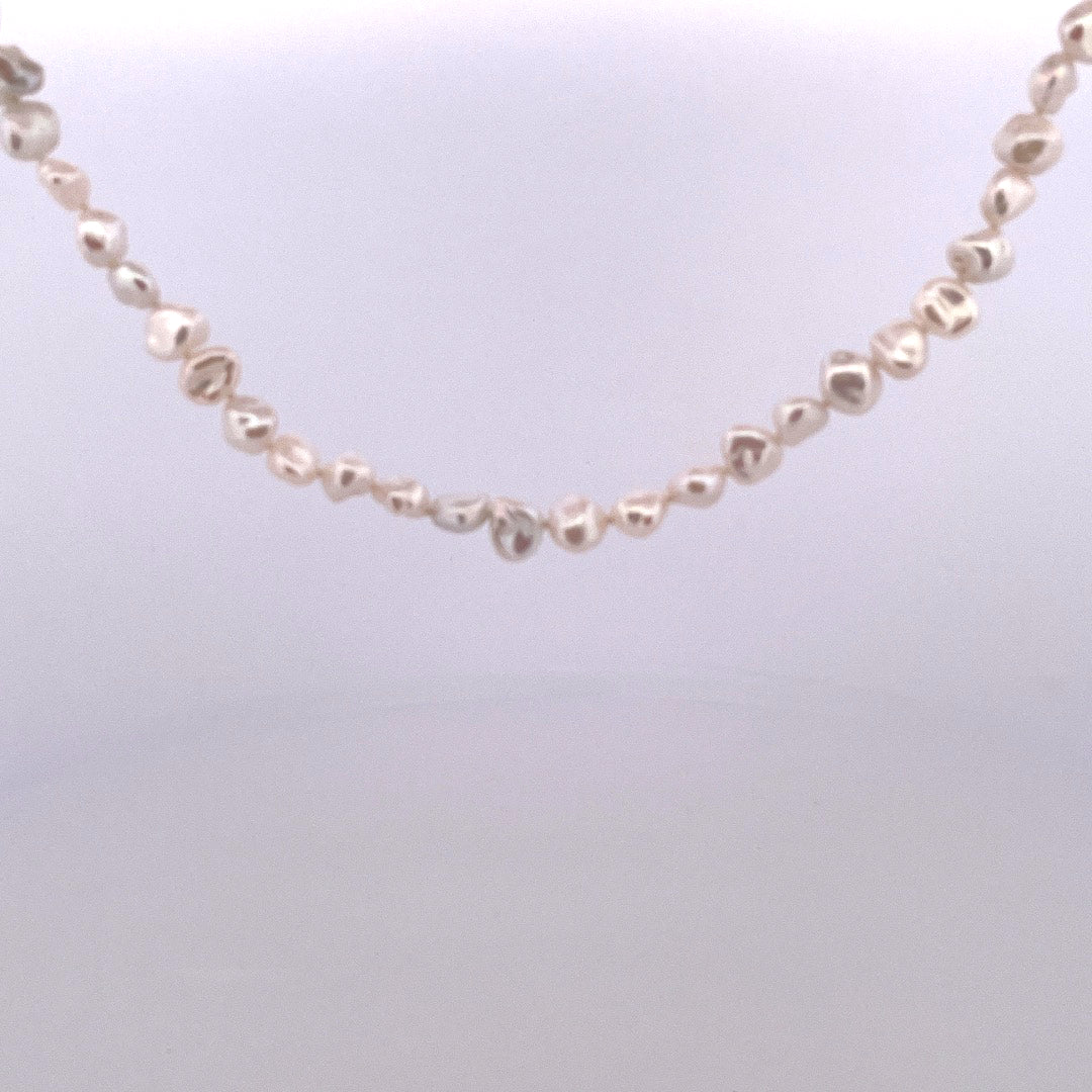PB389 River Pearls 18" 6-7mm keshi-style NCRPKW