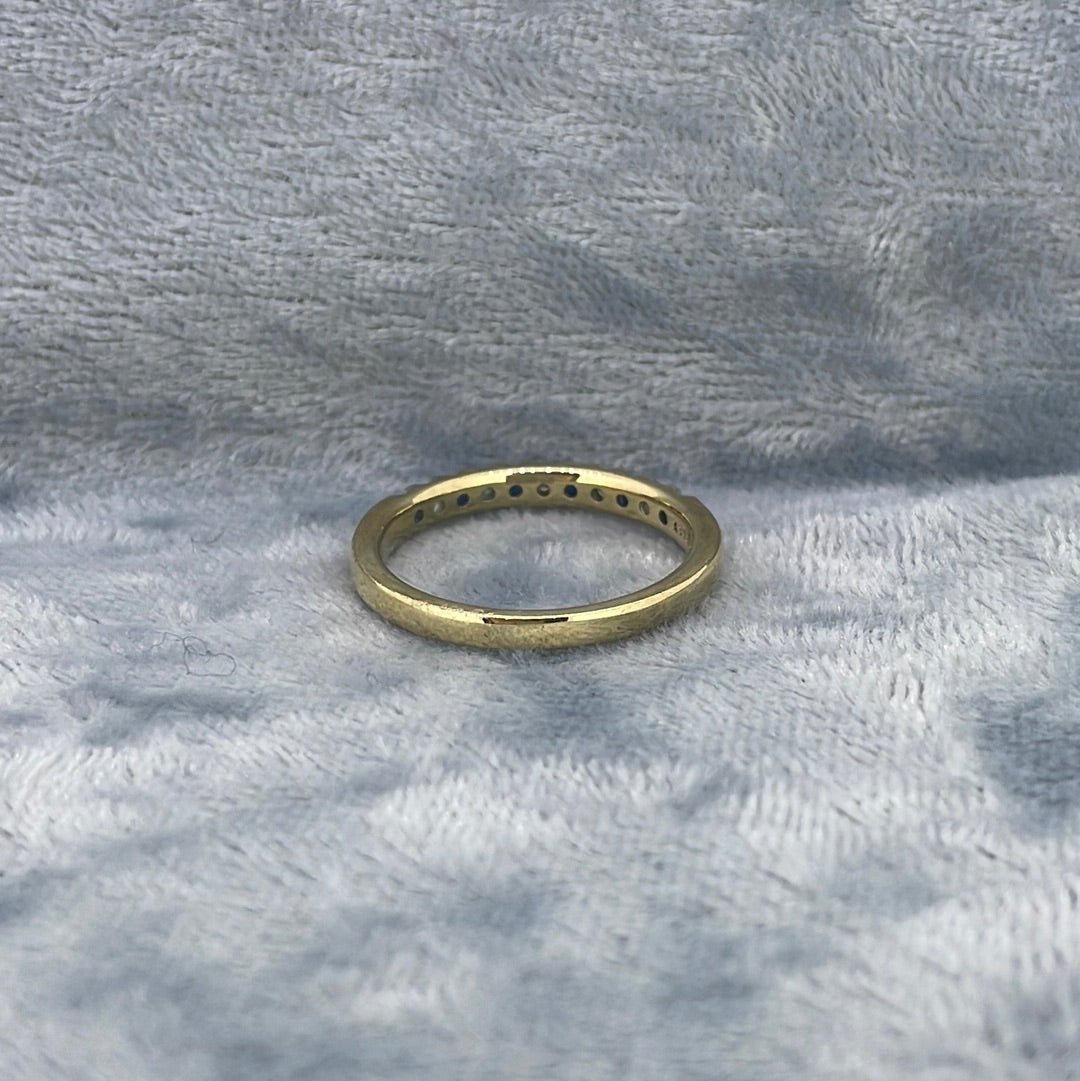 R0762 9ct Sapp/Diamond Half eternity dia 0.15ct sapp 0.20ct R4857A2-S/SR9