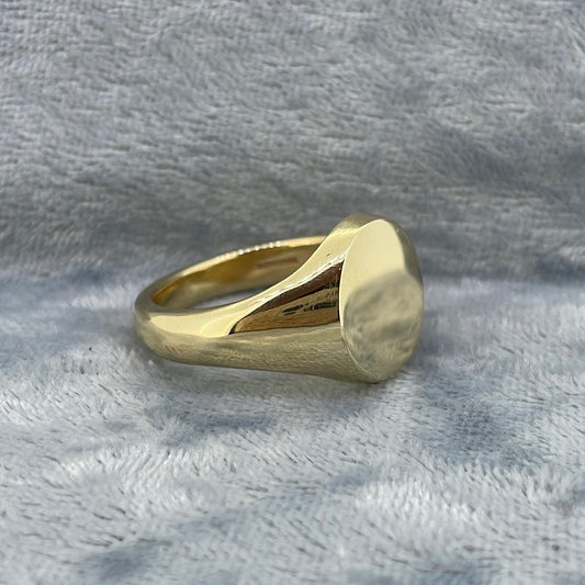 R0753 9ct Oval signet ring 14x12mm YAG279H