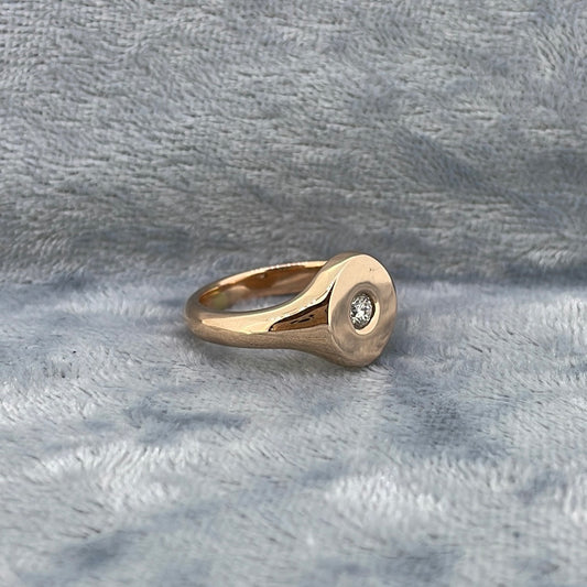 R0669 9ct Diamond Oval face rose gold S10H