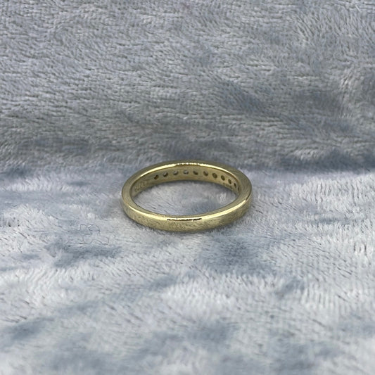 R0761 9ct Diamond Channel set half hoop yellow Gold 0.33ct R4327C1/A