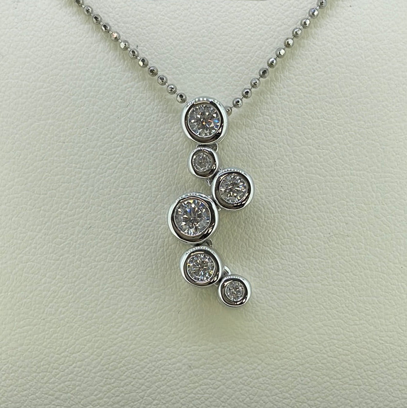 P2416 Sil C.Z Bubble pendant 1796/1760