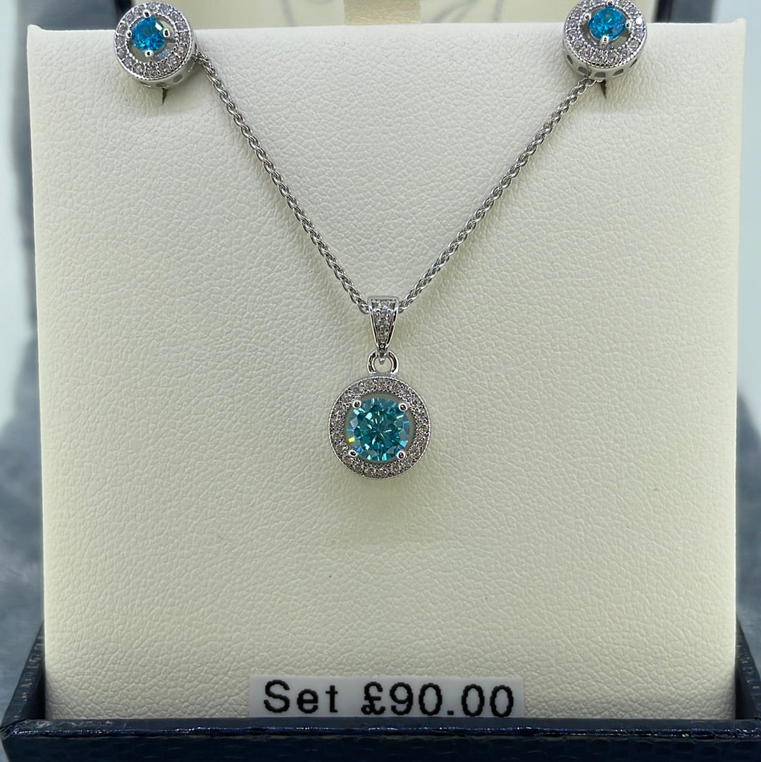 P2478 Sil C.Z Blue cluster 6251Q/1057