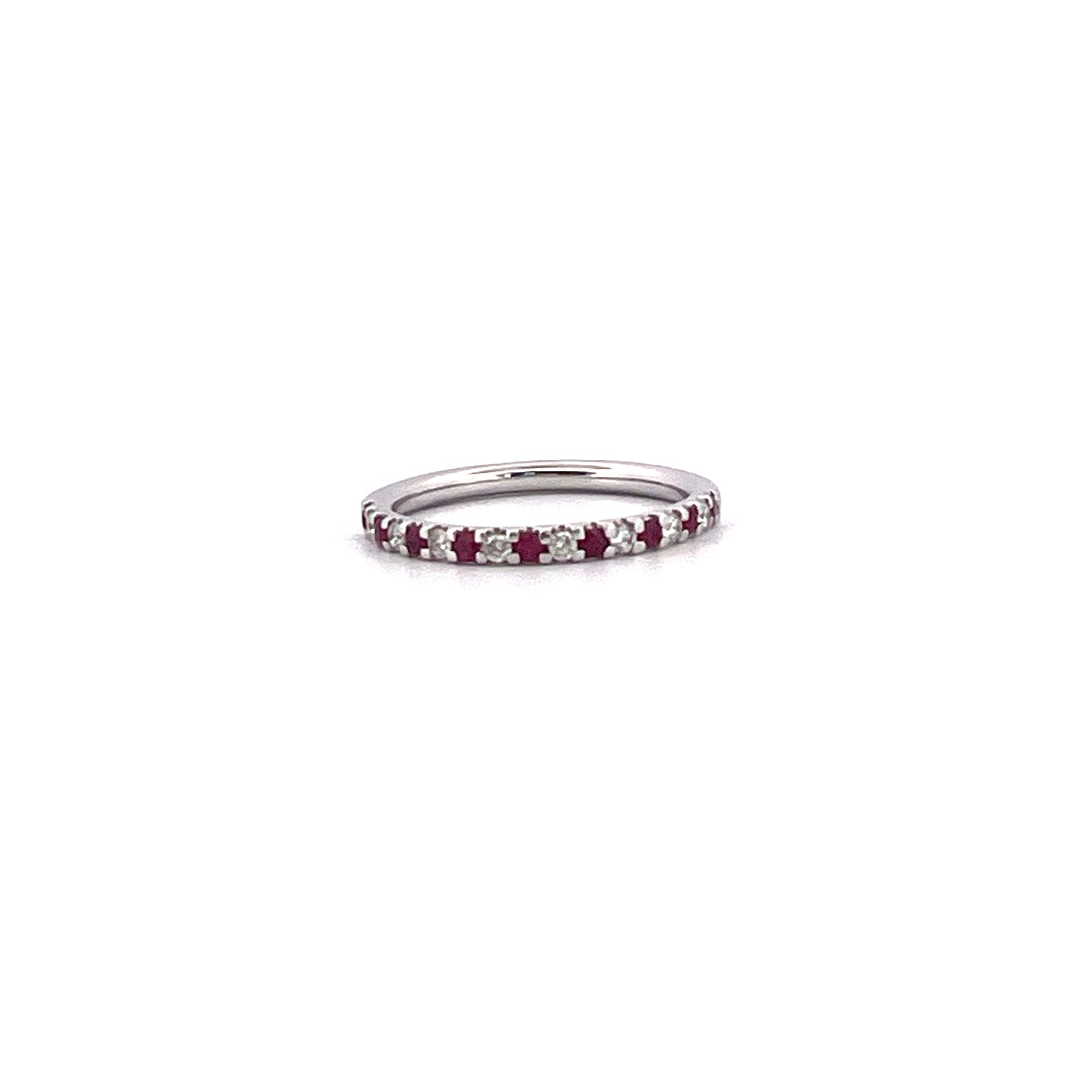 R0477 18ct Ruby/dia 0.15ct dia 0.20ct ruby f/g vs HET1023