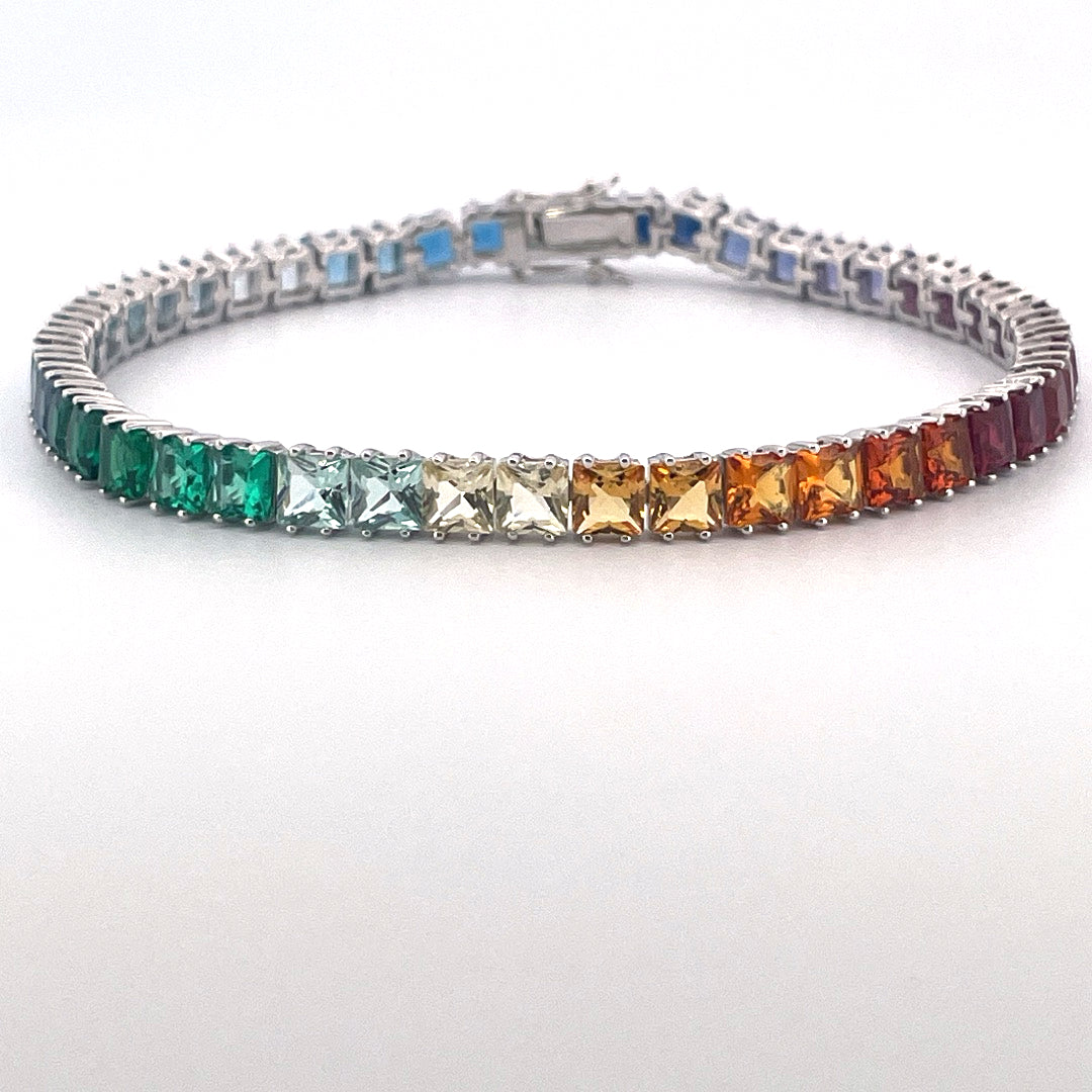 B1232 Silver Multi Colour C.Z