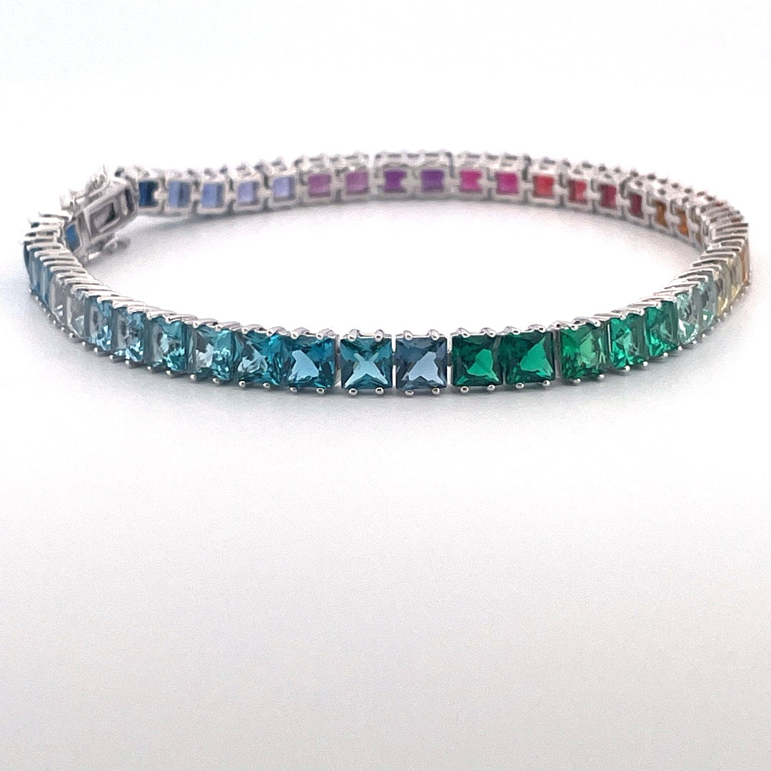 B1232 Silver Multi Colour C.Z