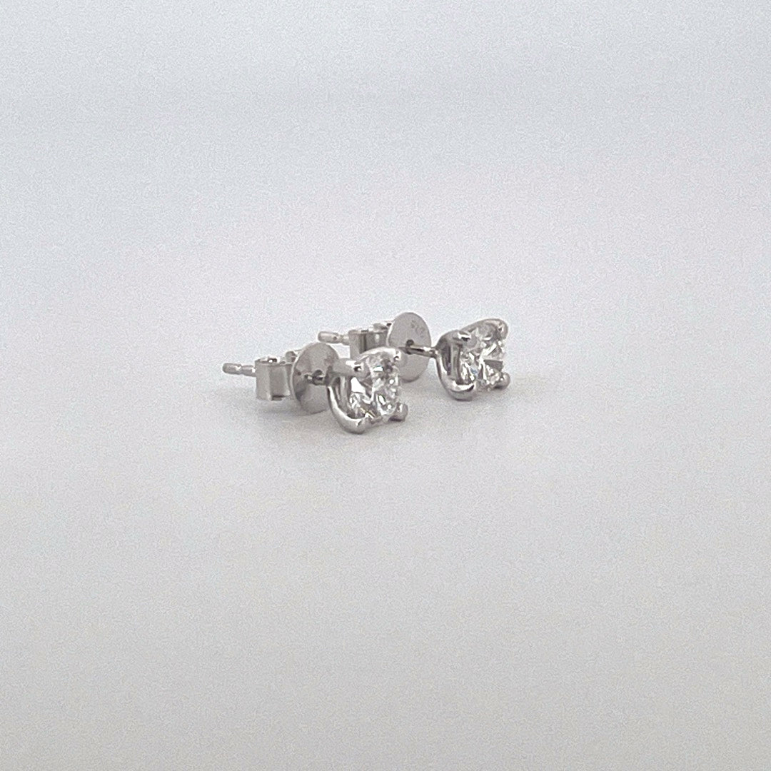 E4184 9ct white gold lab grown diamond studs