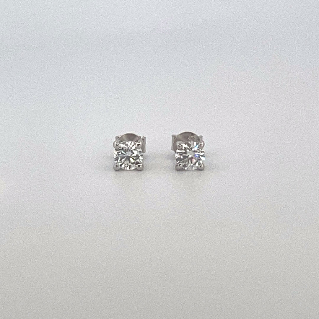 E4184 9ct white gold lab grown diamond studs