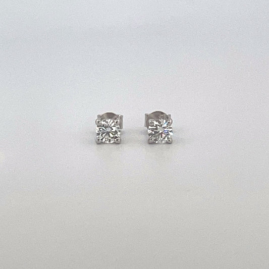 E4184 9ct white gold lab grown diamond studs
