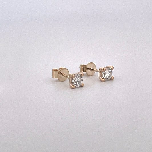 E4112 9ct gold lab grown diamond stud