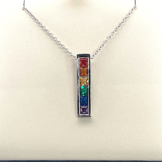 P2807 Silver rainbow c.z