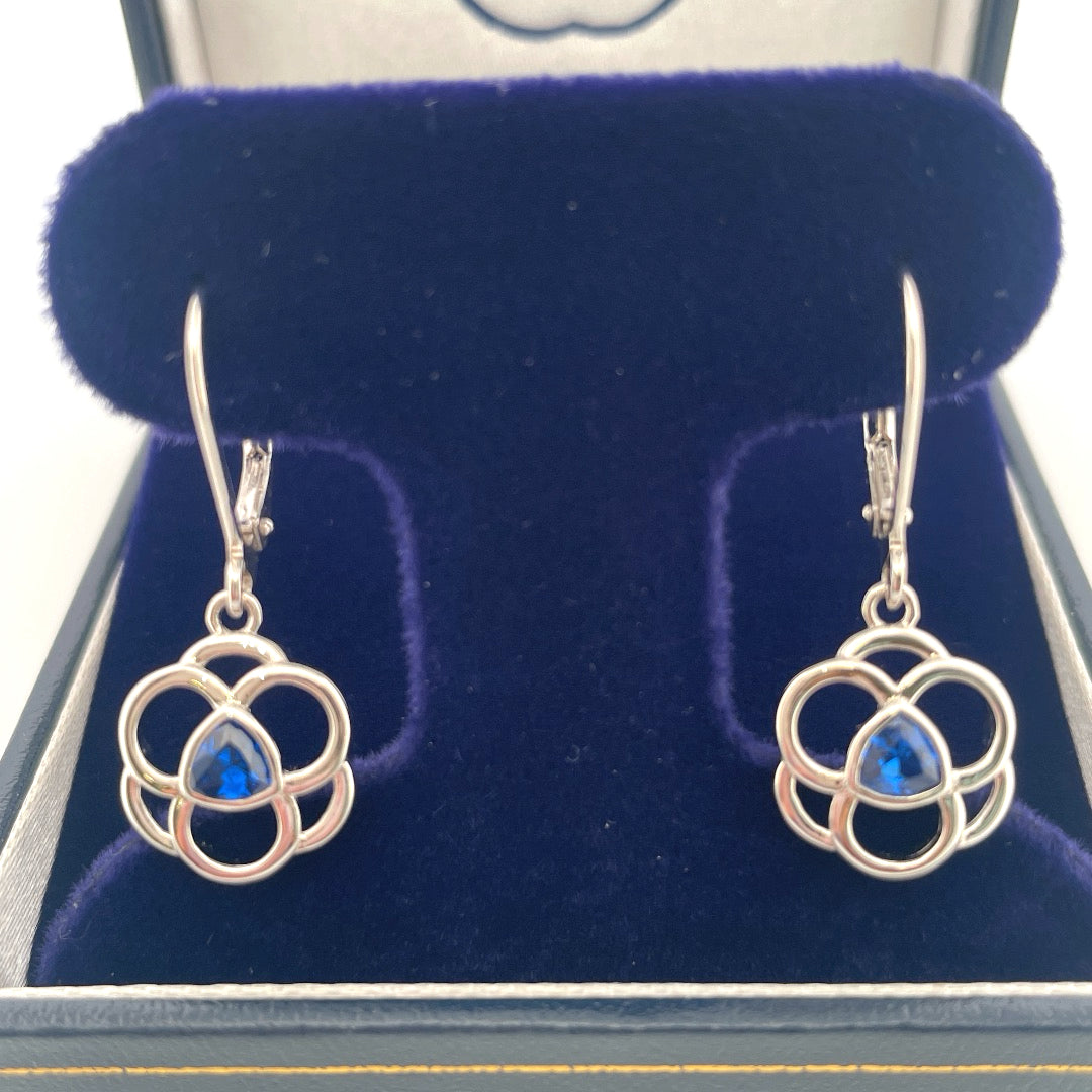 E4171 Silver blue c.z Celtic style