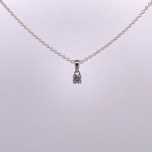 P2852 Silver lab grown diamond necklace