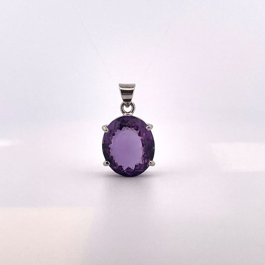 P2839 Silver Amethyst pendant
