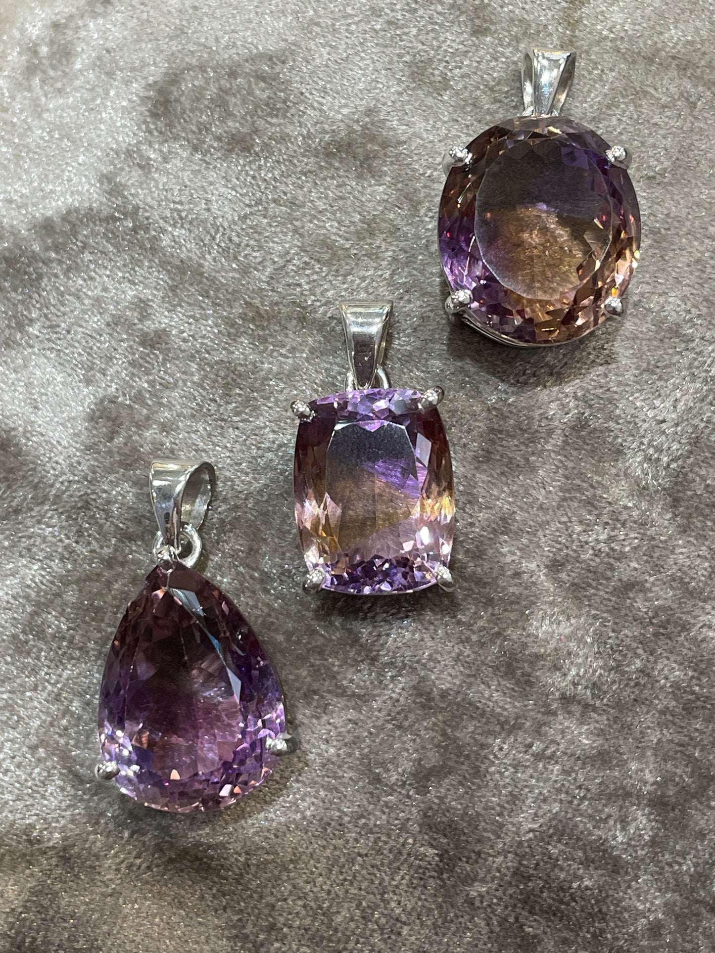 P2838 Silver Ametrine pendants