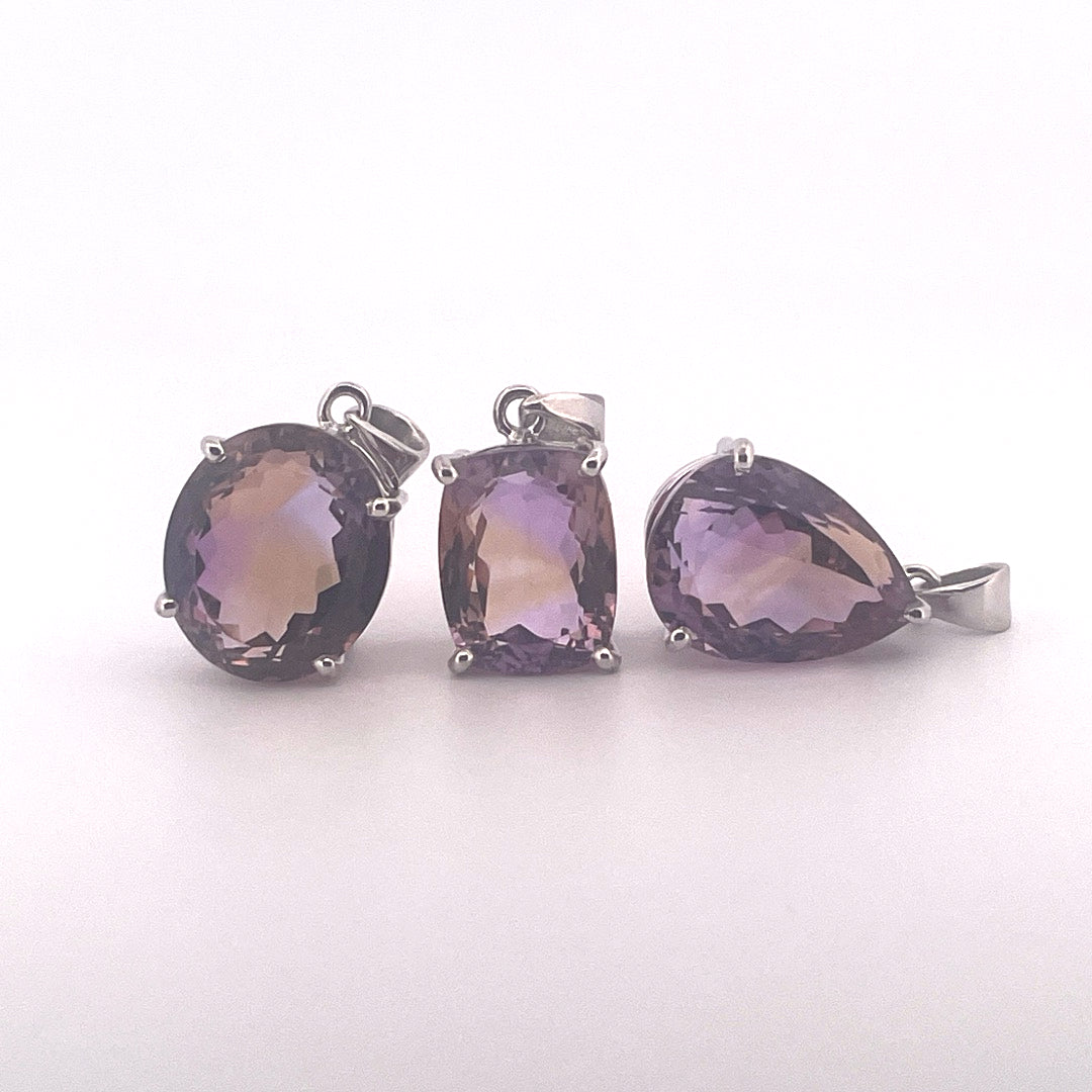 P2838 Silver Ametrine pendants