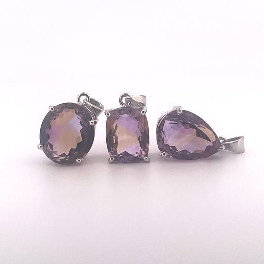 P2838 Silver Ametrine pendants