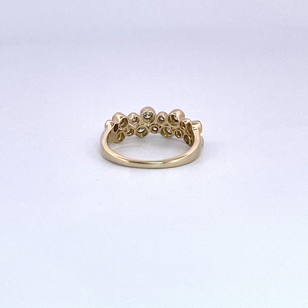 R0843 9ct 0.50ct total weight bubble ring