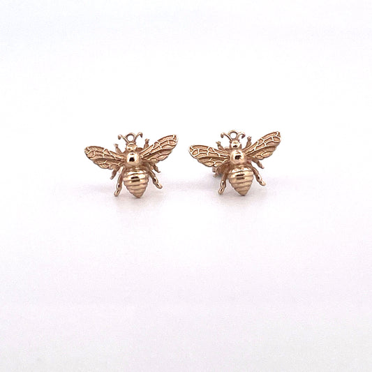 E3945 9ct Gold bee studs