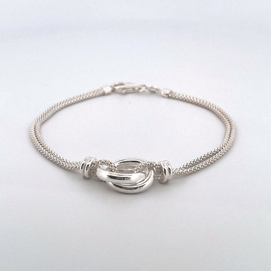 B1174 Silver interlocking circles