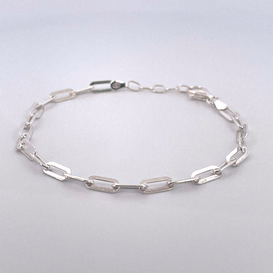 B1175 Silver rectangle link