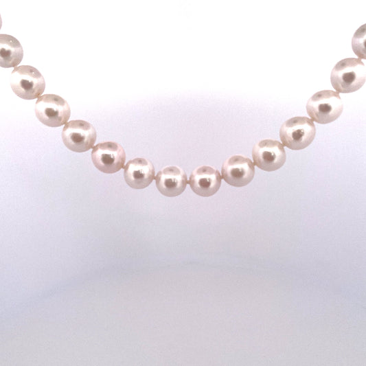 PB304 River Pearls 17.5" White 10.5-12mm sil mag CRPNMC