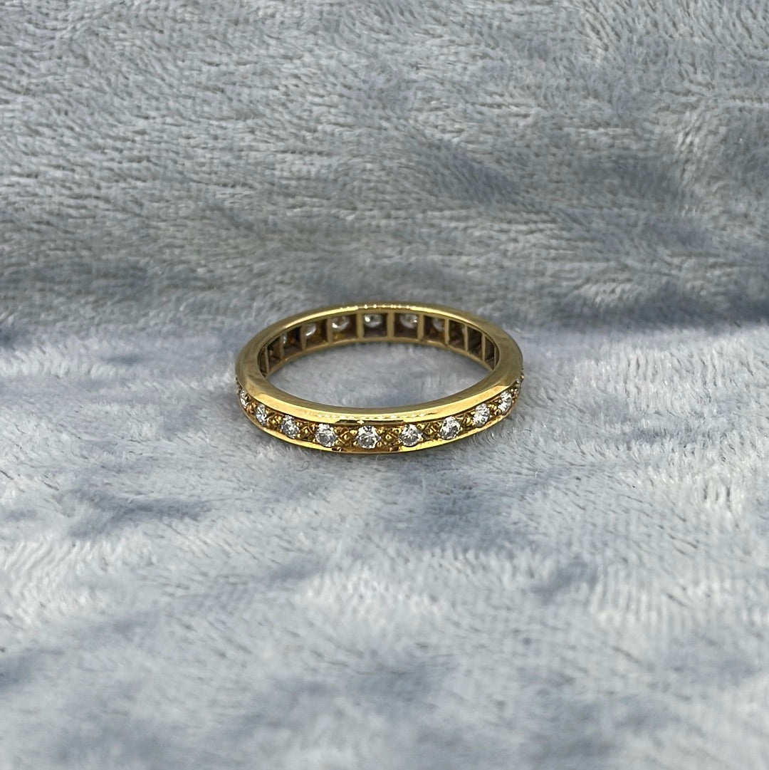 R0708 18ct Diamond 0.52ct pave set full eternity ring 1.75mm x 23 ...