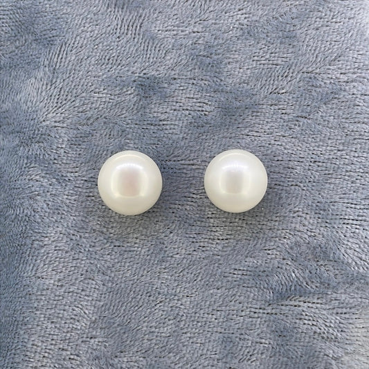 E3670 Sil Studs FWP 10mm round white S468PE