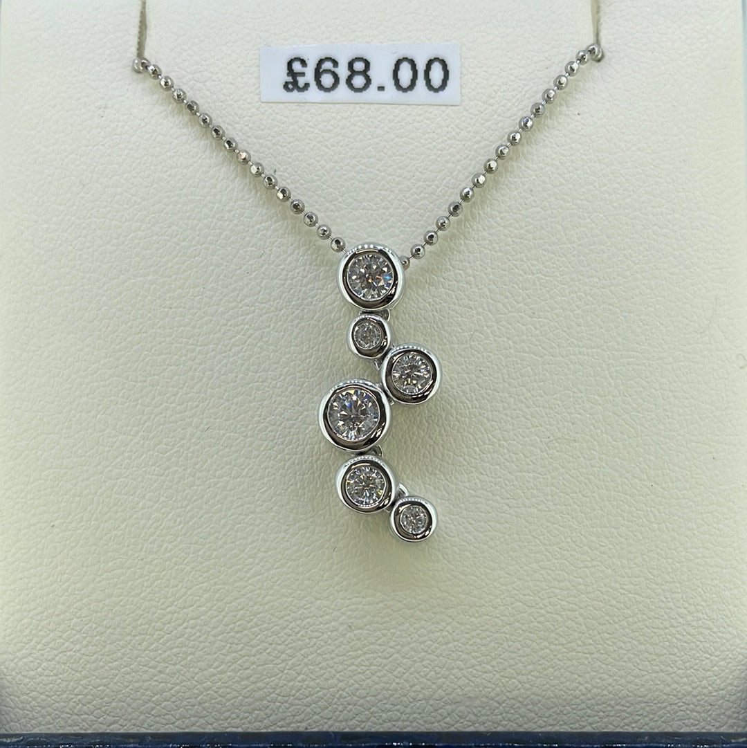 P2416 Sil C.Z Bubble pendant 1796/1760